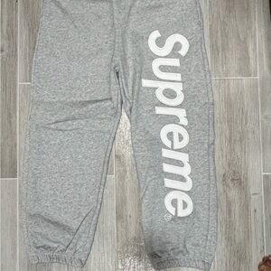 Grey Supreme Sweatpants - Size L